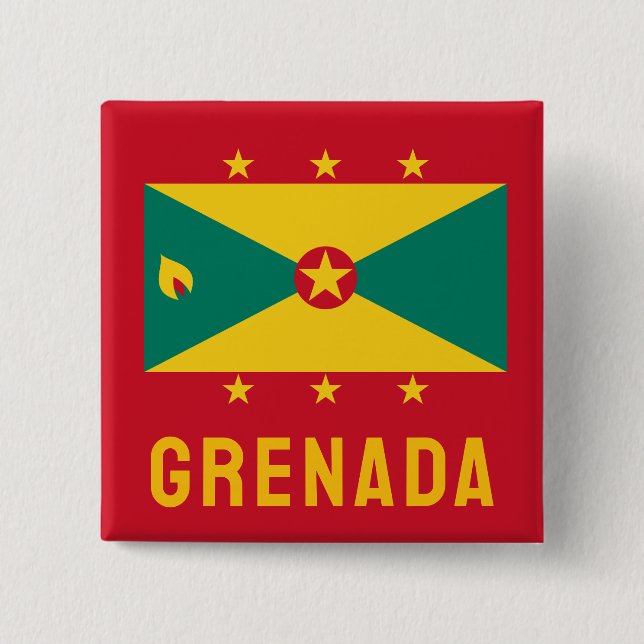 Flagga Grenada Knapp (Framsida)