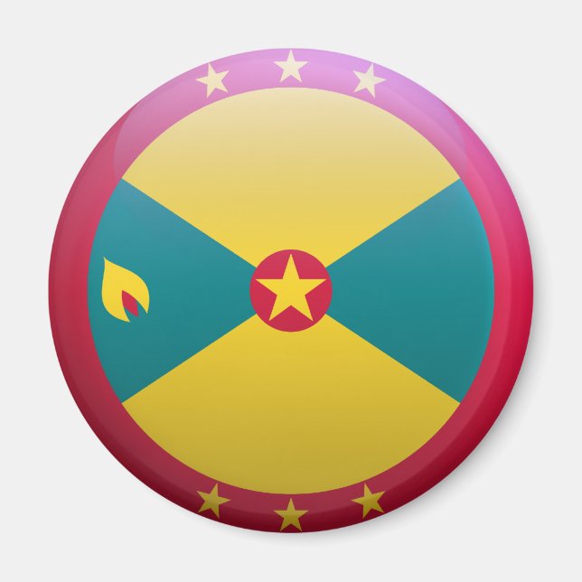Flagga Grenada Magnet (Framsidan)