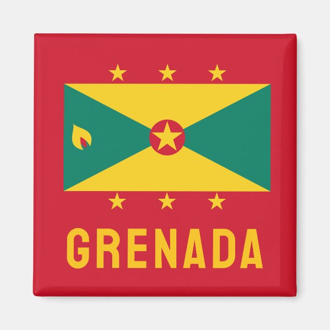 Flagga Grenada Magnet (Framsidan)