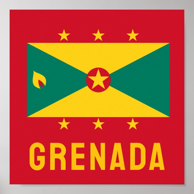 Flagga Grenada Poster (Framsidan)