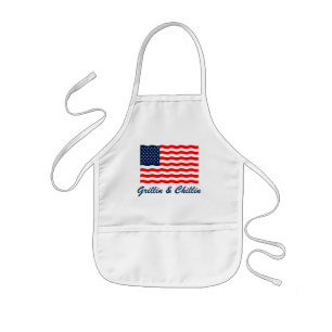 Flagga Grillin & Chillin Kids Apron Barnförkläde