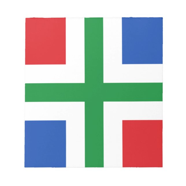 Flagga Groningen (provinsen) Anteckningsblock (Framsida)