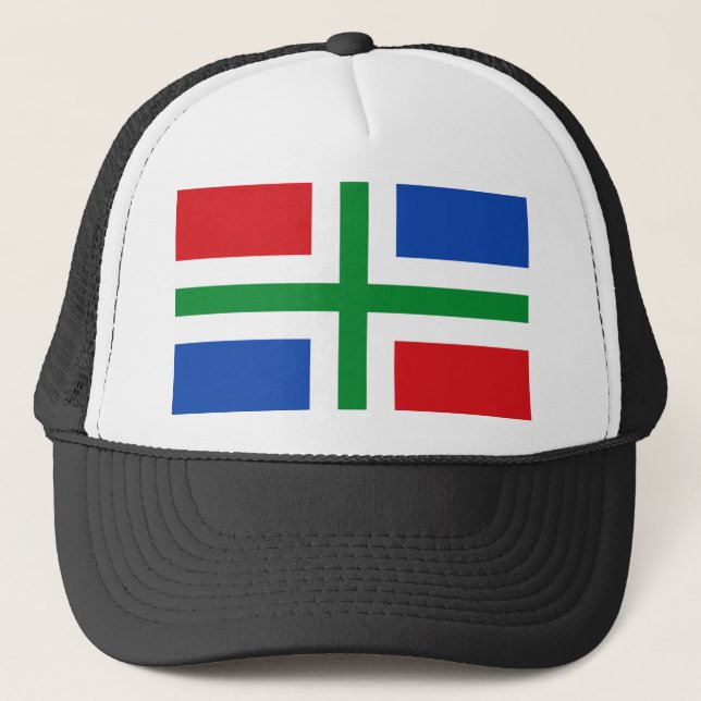 Flagga Groningen (provinsen) Truckerkeps (Framsida)