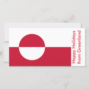Flagga Grönland, Glad helg från Grönland Julkort