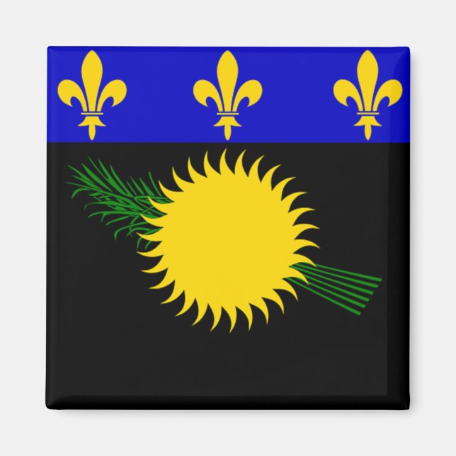 Flagga Guadeloupe Magnet (Framsidan)