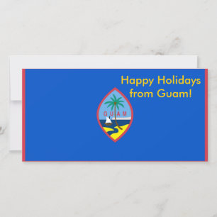Flagga Guam, Glad helg från USA Julkort
