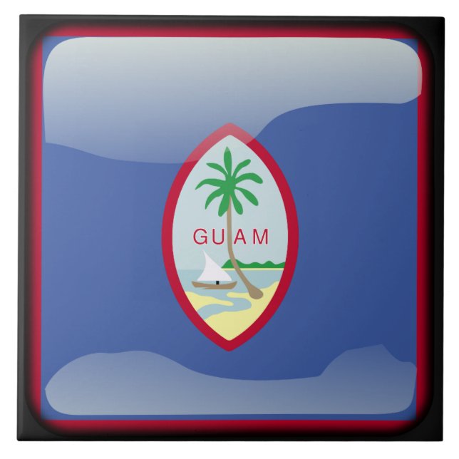 Flagga Guam Kakelplatta (Framsidan)