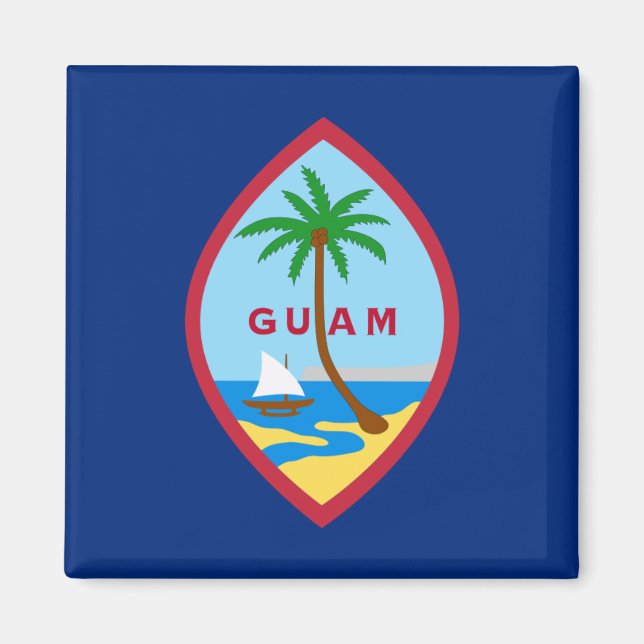 Flagga Guam Magnet (Framsidan)