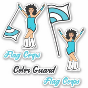 Flagga Guard Stickers (Aqua) Klistermärken