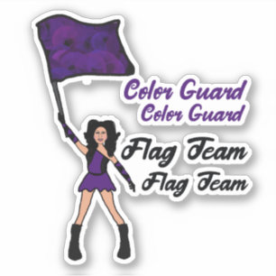 Flagga Guard Stickers (Violet) Klistermärken