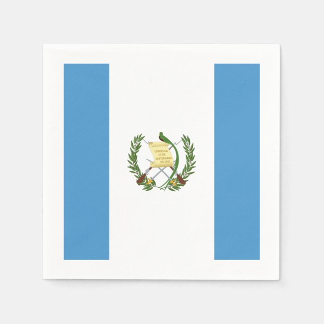 Flagga: Guatemala Pappersservett (Framsidan)