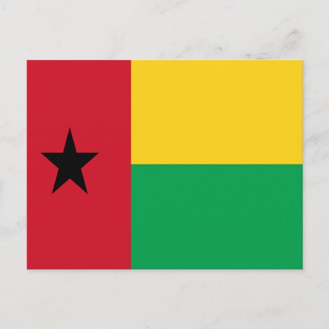 Flagga Guinea-Bissau Vykort (Framsida)
