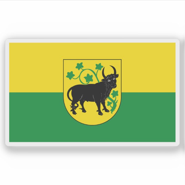 Flagga Güstrow Klistermärken (Framsida)