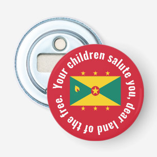 Flagga Guyana National Anthem Röd Grön Gul Flasköppnare