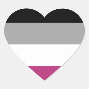 Flagga Gynephilia Pride Hjärtformat Klistermärke