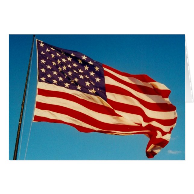 flagga hälsningskort (Framsidan Horizontal)