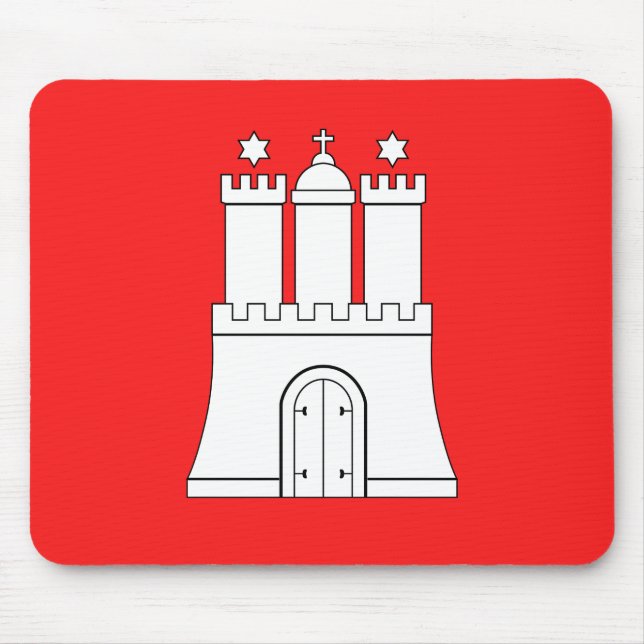 Flagga Hamburg Mouse Pad Musmatta (Framsidan)