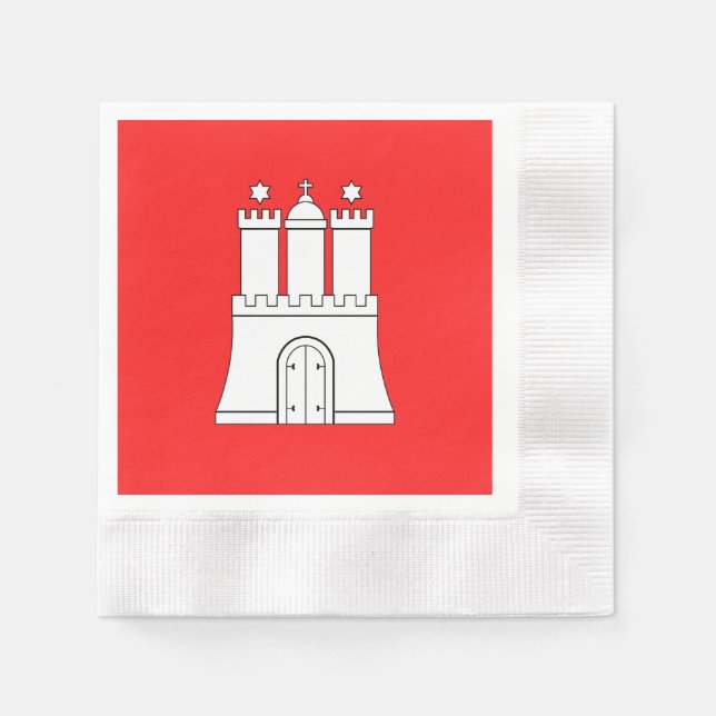Flagga Hamburg Napkins Pappersservett (Framsidan)