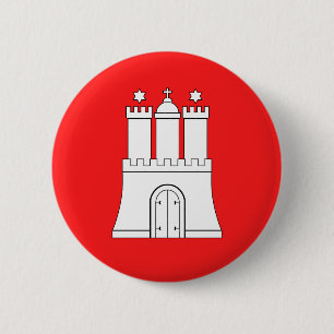 Flagga Hamburg Pinback Button Knapp