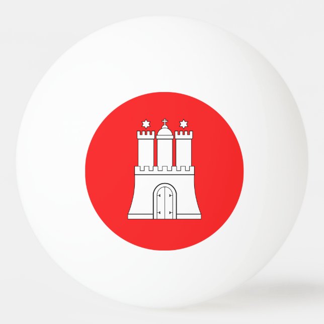Flagga Hamburg Ping Pong Boll (Framsidan)