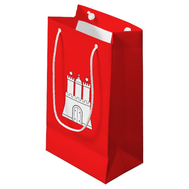 Flagga Hamburg Small Gift Bag (Framsidan Vinklad)