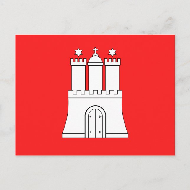 Flagga Hamburg vykort (Framsida)