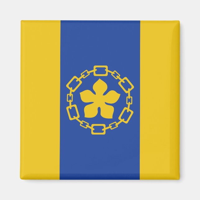 Flagga Hamilton (Ontario, Kanada) Magnet (Framsidan)