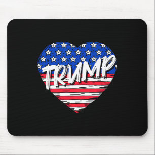 Flagga Heart Kärlek Trump Musmatta