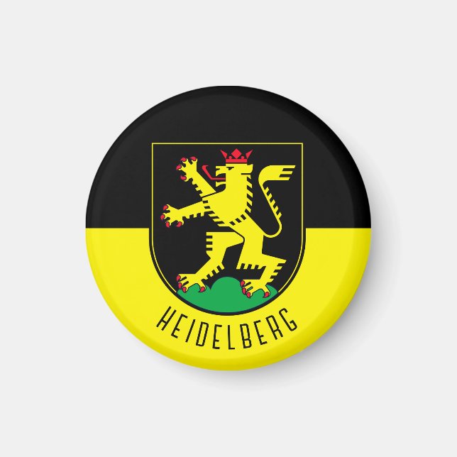 Flagga Heidelberg - TYSKLAND Magnet (Framsidan)