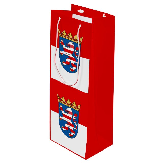 Flagga Hesse Vin Gift Bag (Framsidan Vinklad)
