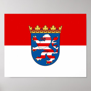 Flagga Hessen Affisch