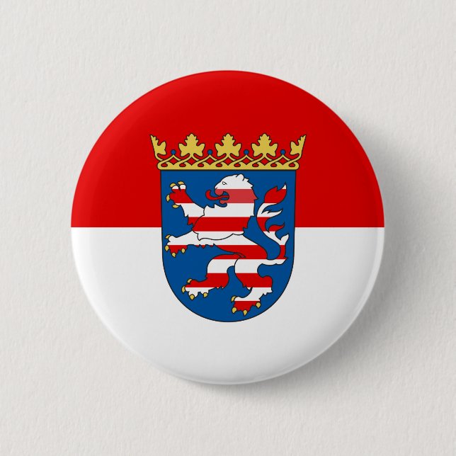 Flagga Hessen Pinback-knapp Knapp (Framsida)