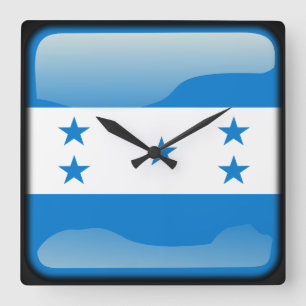 Flagga Honduras Fyrkantig Klocka