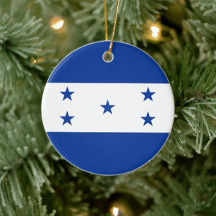 Flagga Honduras Julgransprydnad Keramik