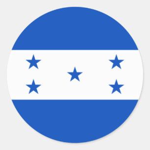 Flagga Honduras Runt Klistermärke