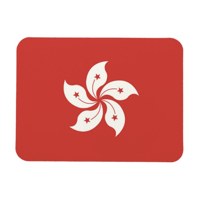Flagga Hongkong Magnet (Horisontell)
