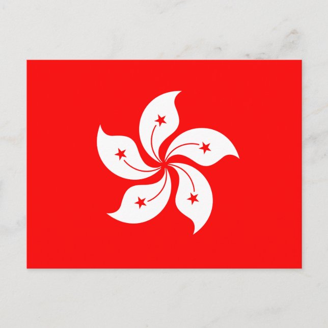 Flagga Hongkong Vykort (Framsida)