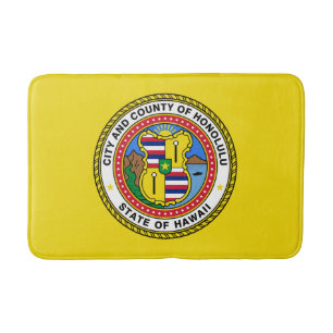 Flagga Honolulu, Hawaii Bath Mat Badrumsmatta