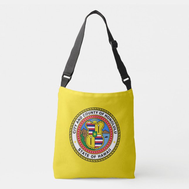 Flagga Honolulu, Hawaii Crossbody Bag Axelväska (Framsida)