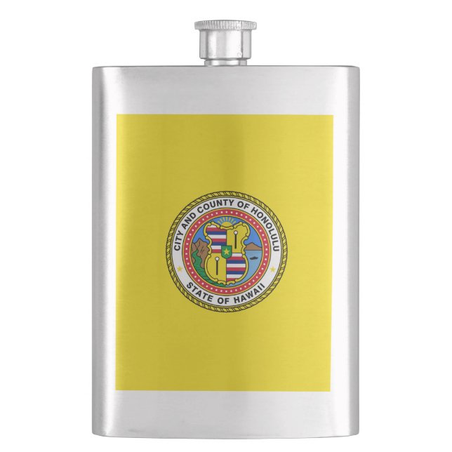 Flagga Honolulu, Hawaii Flask Fickplunta (Framsidan)