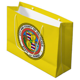 Flagga Honolulu, Hawaii Large Gift Bag