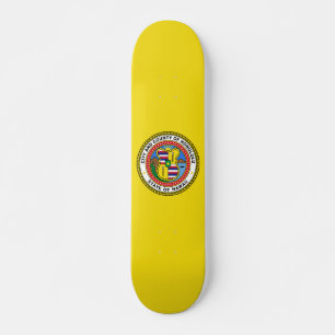 Flagga Honolulu, Hawaii Mini Skateboard Bräda 18,5 Cm