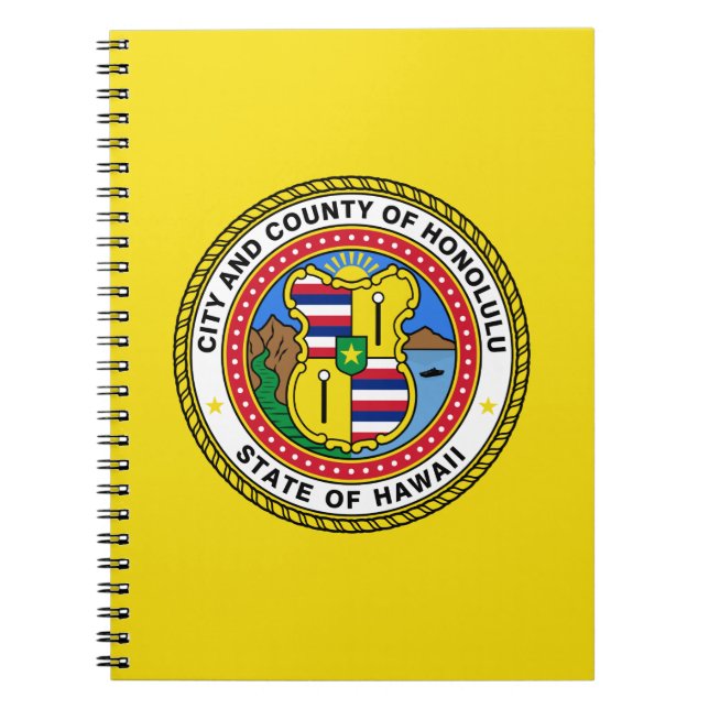 Flagga Honolulu, Hawaii Notebook Anteckningsbok (Framsidan)