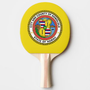 Flagga Honolulu, Hawaii Ping-Pong Paddle Pingisracket