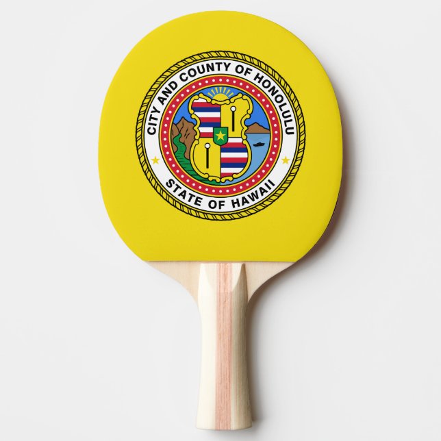 Flagga Honolulu, Hawaii Ping-Pong Paddle Pingisracket (Framsidan)