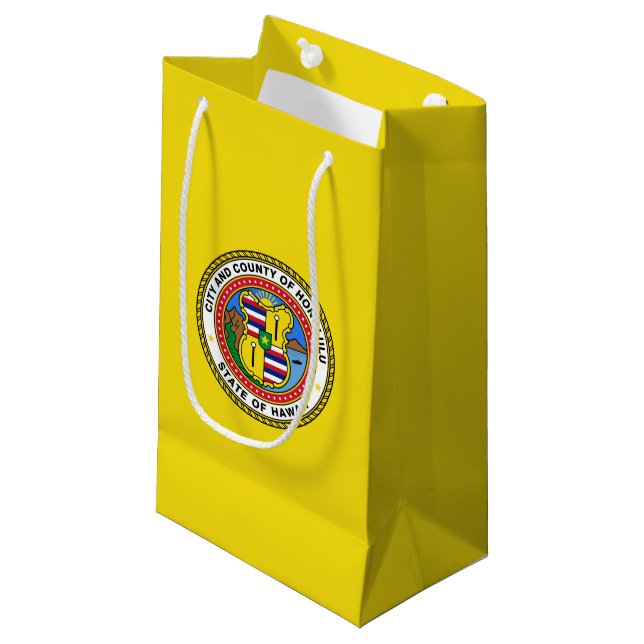 Flagga Honolulu, Hawaii Small Gift Bag (Framsidan Vinklad)