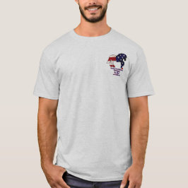Flagga horse1, blåttlogotyp tee shirt