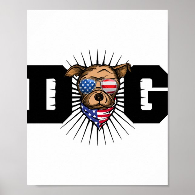 Flagga hund Bära Poster (Framsidan)