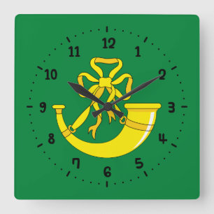 Flagga Huntingdonshire Square Wall Clock Fyrkantig Klocka