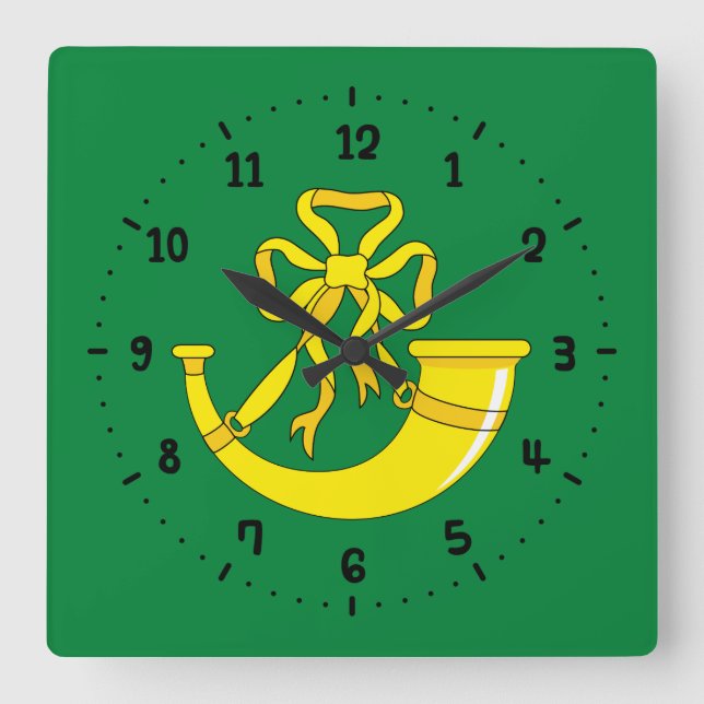 Flagga Huntingdonshire Square Wall Clock Fyrkantig Klocka (Framsida)